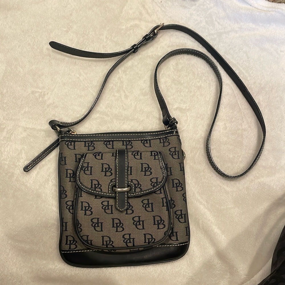 Dooney & Bourke Black and Brown Crossbody Bag